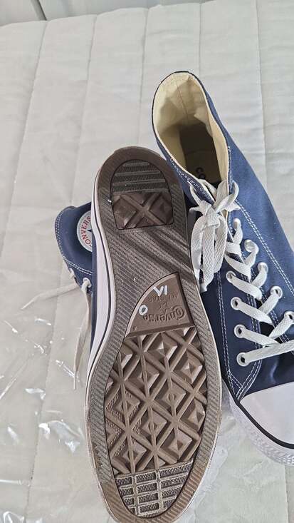Converse Chuck Taylor All Star Classic Navy High Top Sneakers - Picture 7 of 9